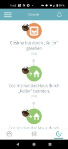 Sure Petcare App - Chronik